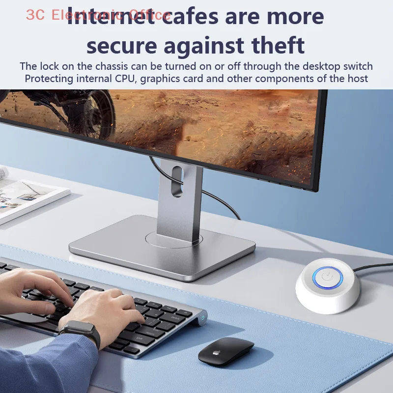 2M LED Light PC Power Switch Extension Cable External Motherboard Start Button For Desktop Computer