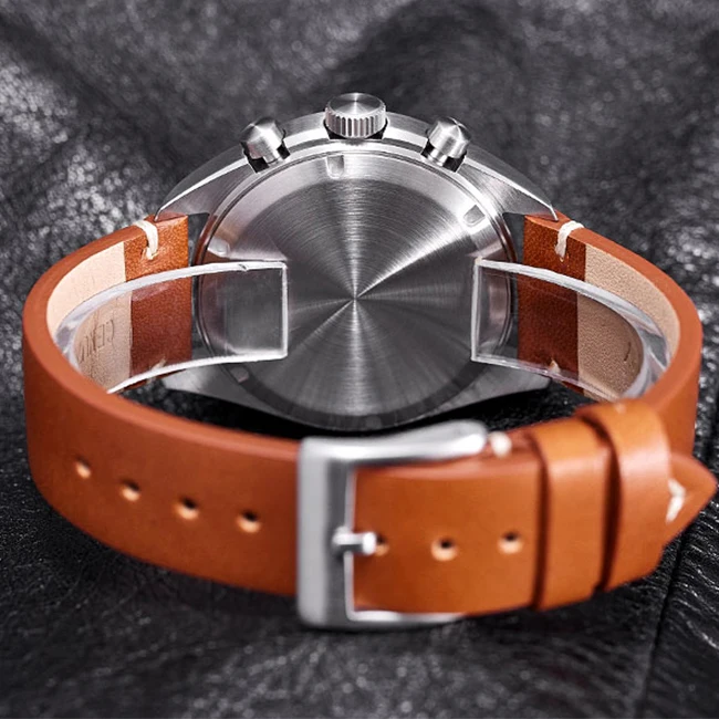 Baltany Herren Fliegeruhr Chronograph 39mm Panda Militär Quarz Armbanduhr Sport Saphir 50M Wasserdicht VK64 C3 Leuchtend