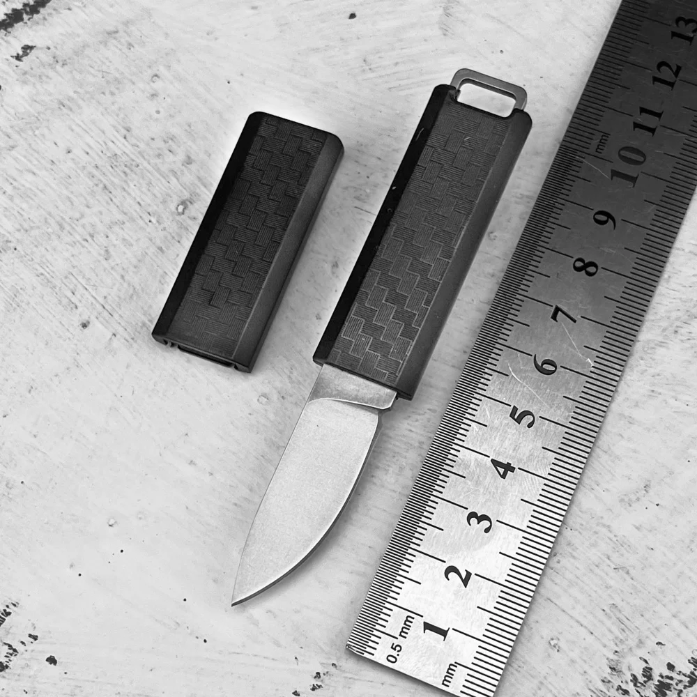 

Нож с фиксированным лезвием из нержавеющей стали 2425, нескользящая ручка, легкое портативное мини-ожерелье для кемпинга на открытом воздухе, инструмент EDC с оболочкой K