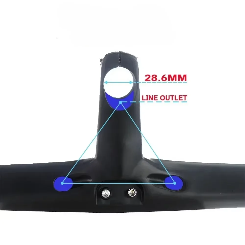 DE Road Bike Handlebar T800 Carbon 375g -8° Stem for Garmin/Bryton/Cateye | Internal Routing Road Bike Builds​ - Image 5