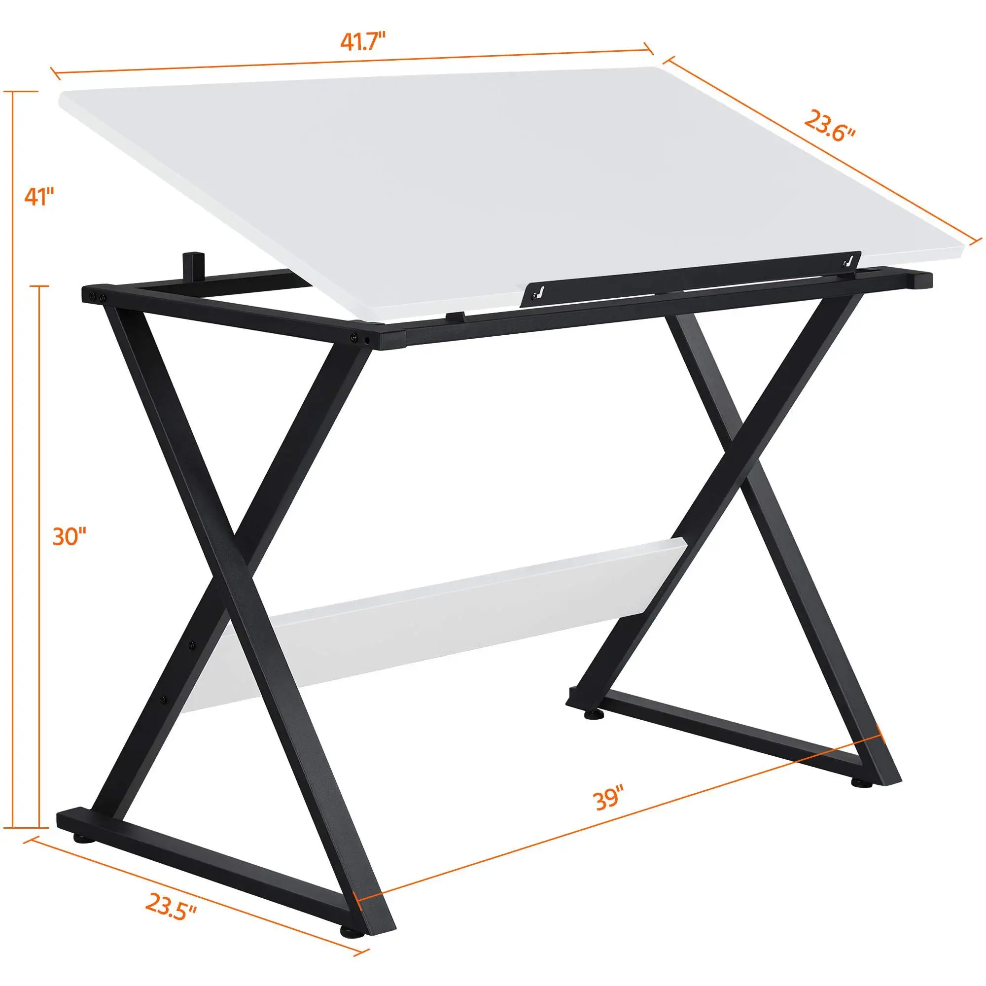 Adjustable White Ding Tables Drafting Table Art Craft Desk