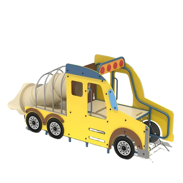 High Quality Toddler Car Slide, Colorful Plastic, Stable and Safe, Attractive Design for Kids Play Equipment