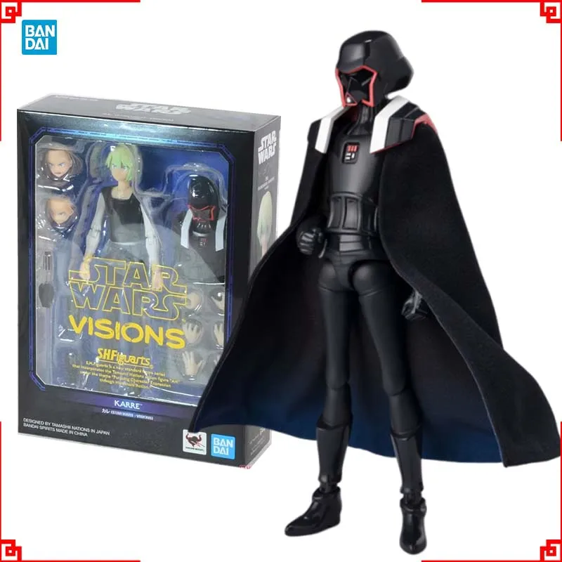 

Bandai Star Wars Visions Anime Figure SHF Karre Action Figure Collectibles Model High Poseability Toys For Boys Gift
