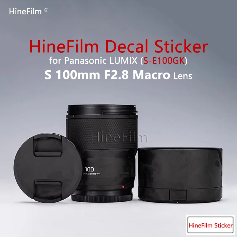 

Hinefilm Skin for Lumix 100 F2.8 Lens Skin Lens Sticker for Panasonic 100mm F2.8 MACRO Lens Skin 100F2.8 Wrap Film