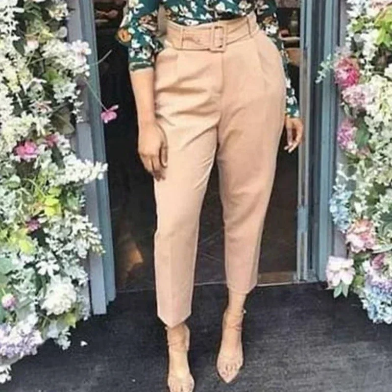 

Autumn Casual High Waist Pants Women Fashion Elegant Women Pencil Pants Solid Office Lady Suit Trousers Pantalones Femme 29548