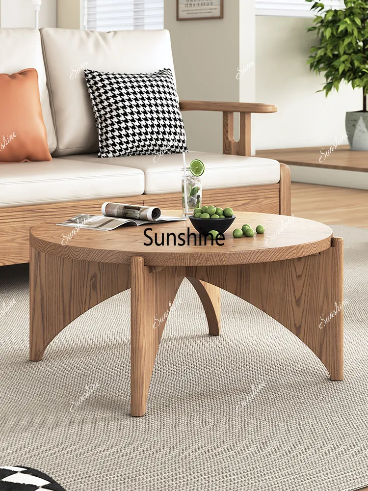 

Modern simple living room ash wood tea table Nordic small apartment tatami low table