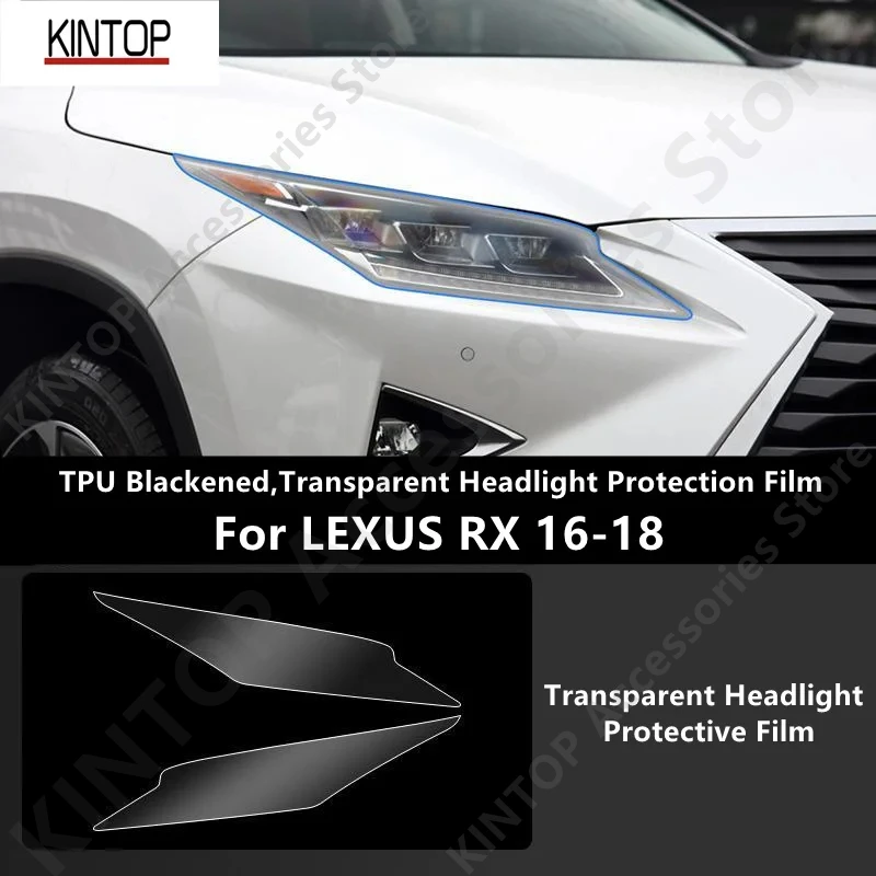 

Для LEXUS RX 16-18 черненый ТПУ, прозрачная защитная пленка для фар, защита фар, модификация пленки
