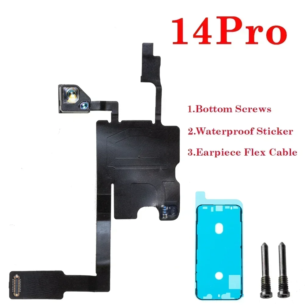 Earpiece Proximity Light Sensor Face Recognition Function Ribbon Flex Cable for IPhone  14 Plus Pro Max NO Speaker