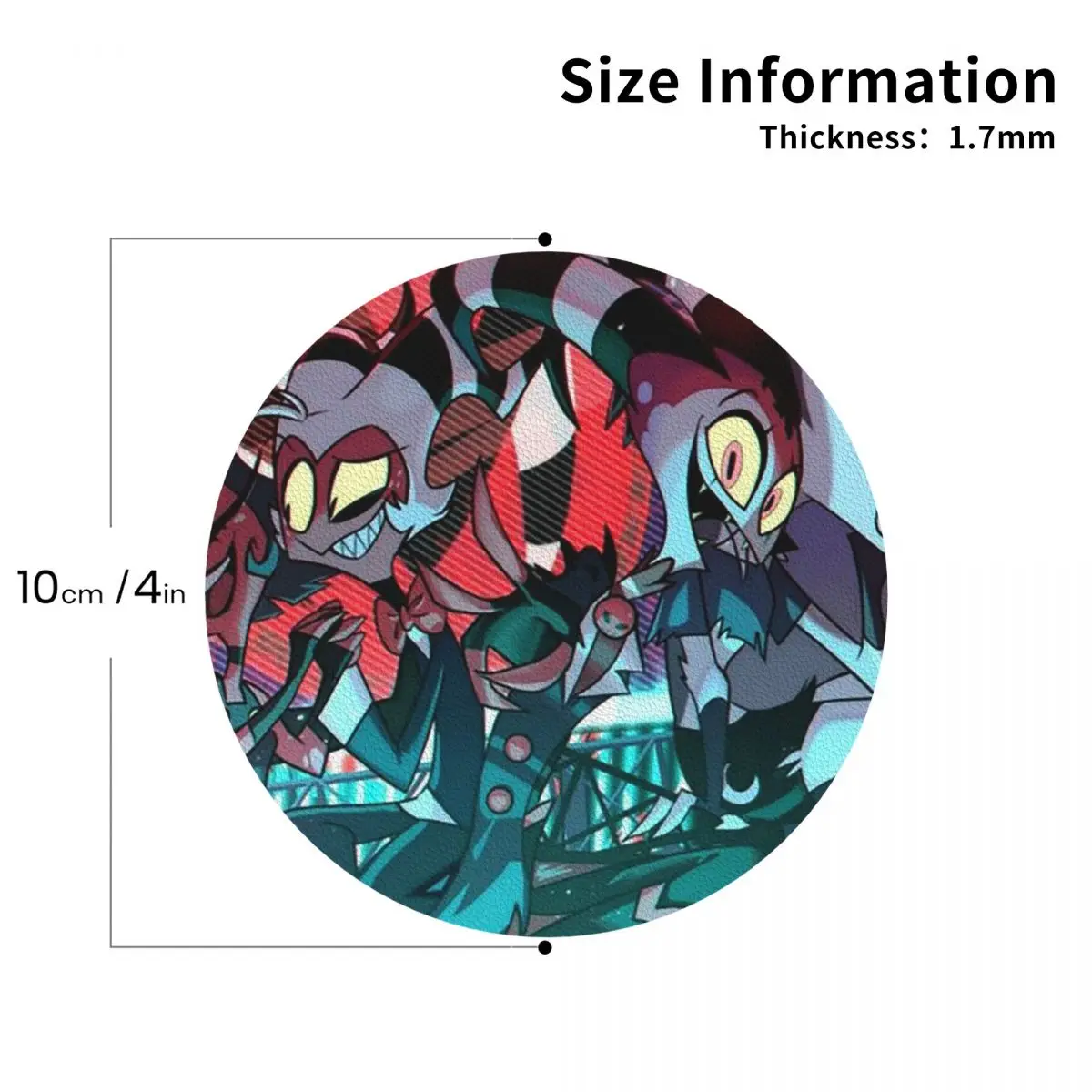 Loona Collage Helluva Boss Anime Coasters Kitchen Placemats  Insulation Cup Coffee Mats For Decor Home Tableware Pads Set of 4