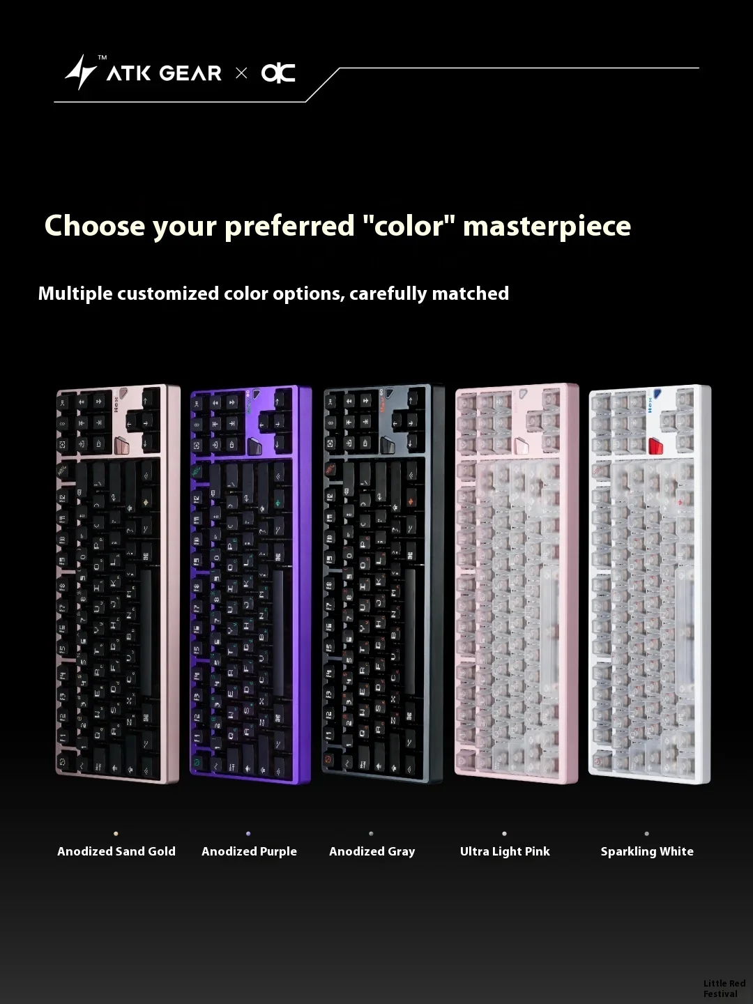 

ATK×QK HEX80 Mechanical Keyboard Magnetic Switch Aluminium Alloy 0.005mmRT 8K Gasket Wired Gaming Keyboard RGB Pc Gamer Gifts