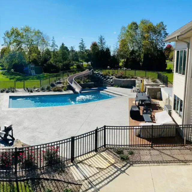 Indoor Pool Water Park Family Water Slide Into Pool Backyard Swimming Pool Water Slides