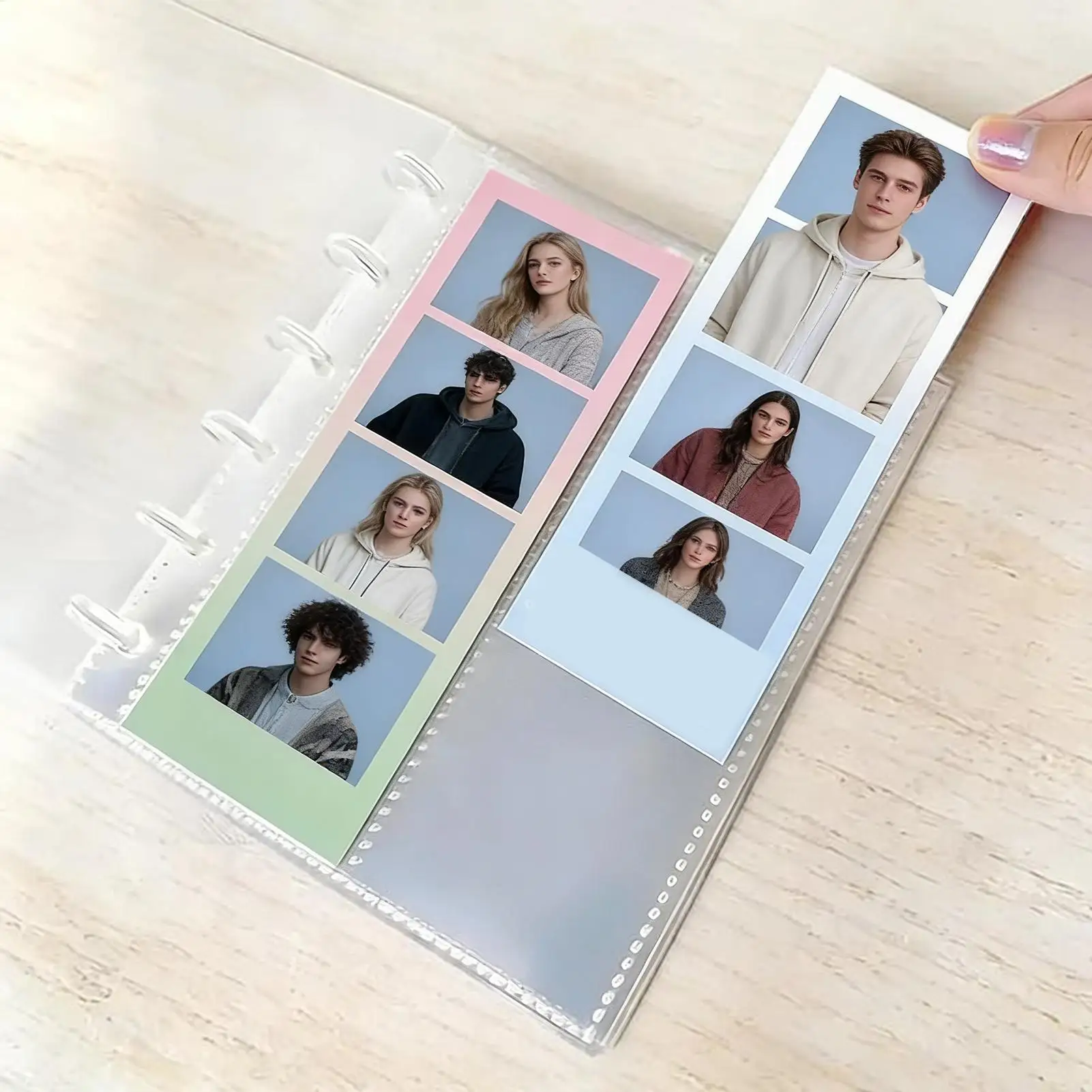 Transparent Photo Strip Album Protective Keepsake For Photos Clear Sleeves Memory Book For Display Collection Couple Memories