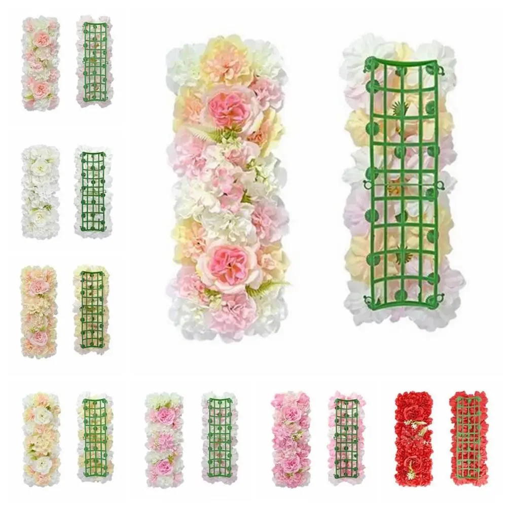 Simulated Artificial Flower Wall Panel 3D DIY Wedding Road Lead Lifelike Realistic Arched Door Flower Row Garlands Accessories