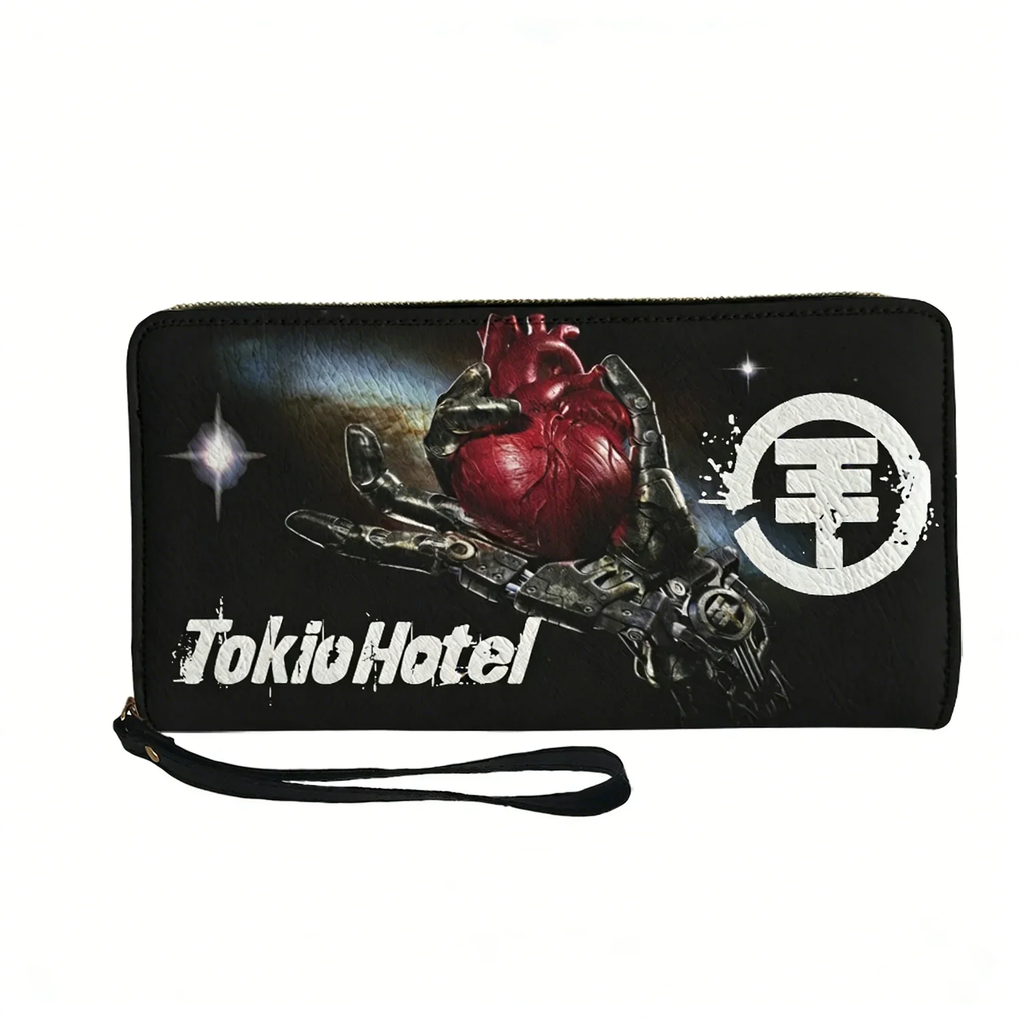 Tokio Hotel Rock Band Custom Wallet Purse Mens Womens Teenagers Zipper Long Wallets Double Print  Portable Wallet Gift Bag