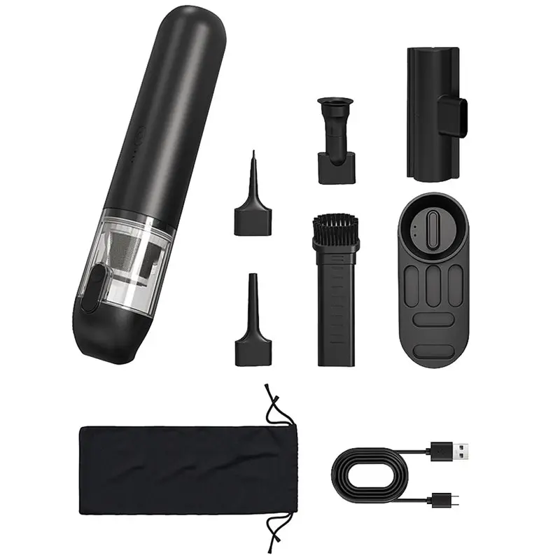 A84G-Wireless Charging Portable Vacuum Cleaner For Computer Keyboard And Car With Strong Suction And One-Button Dust Removal
