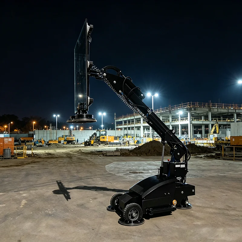Self Propelled Vacuum Glazing Robot Curtain Wall Glass Installation Lifter