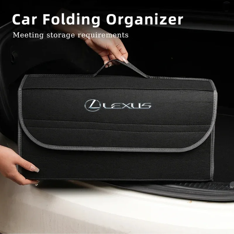 Large Capacity Car Trunk Storage Box Foldable Organizer Tidying Tool For Lexus RX330 IS250 Ct200h ES300h RX350 IS300h NX300h UX