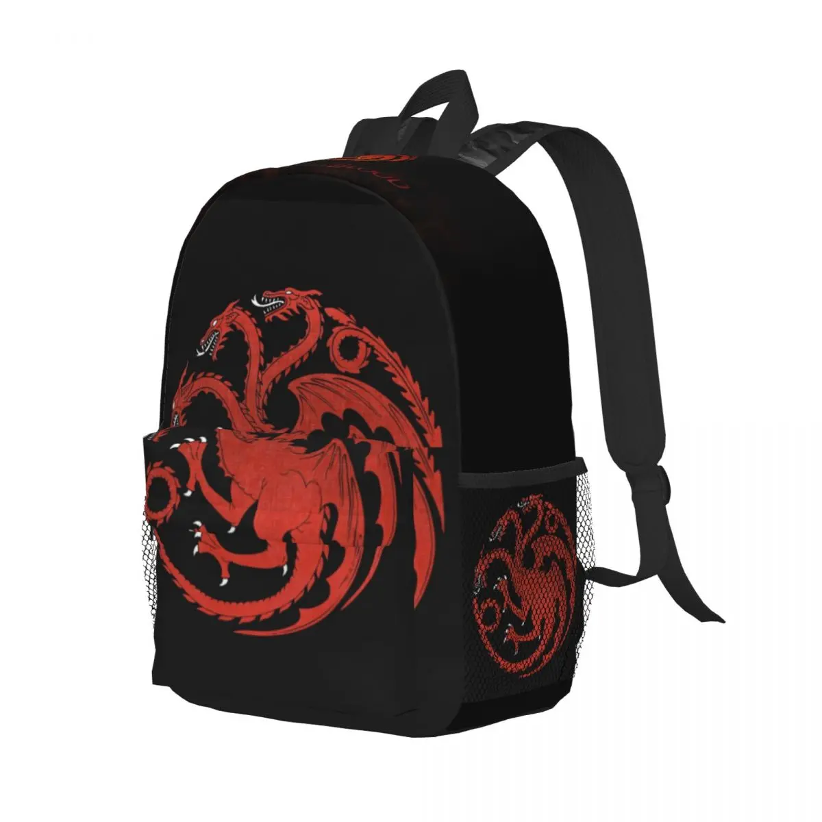 Casa Dragão Impermeável Mochila de Alta Capacidade, Trendy Laptop Travel Book Bag, New College Fashion, 15"