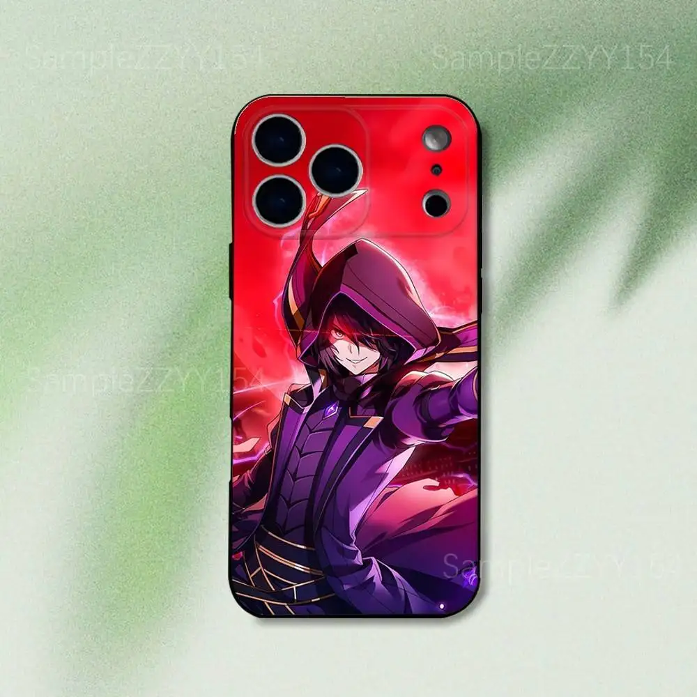 The Eminence in Shadow 아이폰 케이스 (아이폰 17, 16, 15, 14, 13, 12, Pro, Max, Plus, E, SE4, Air, Mini) 블랙 소프트 펀다