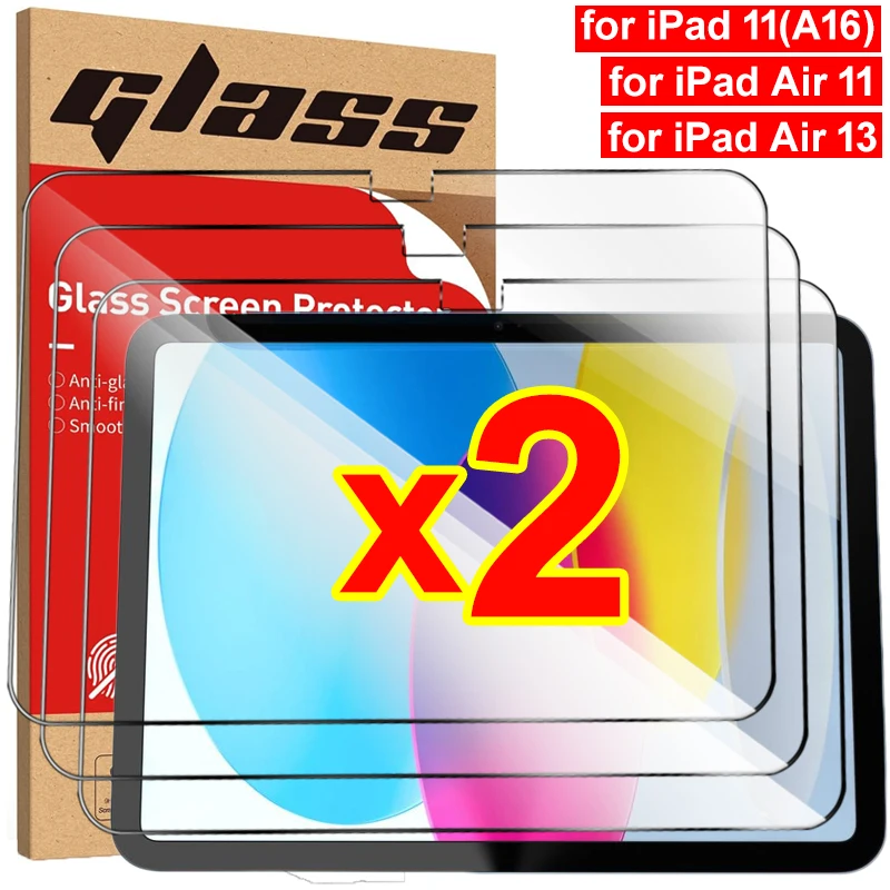 

Пленка из закаленного стекла HD для iPad 11th A16 2025 10th 2022 10,9 дюймов iPad Air13 13 дюймов iPad Air11 Твердость экрана 11 дюймов