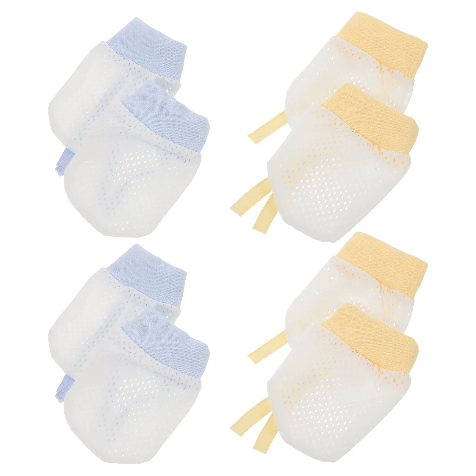

4 Pairs Mesh Gloves Mittens Infant Breathable Hand Brethable for Infants Nylon Covers Newborn
