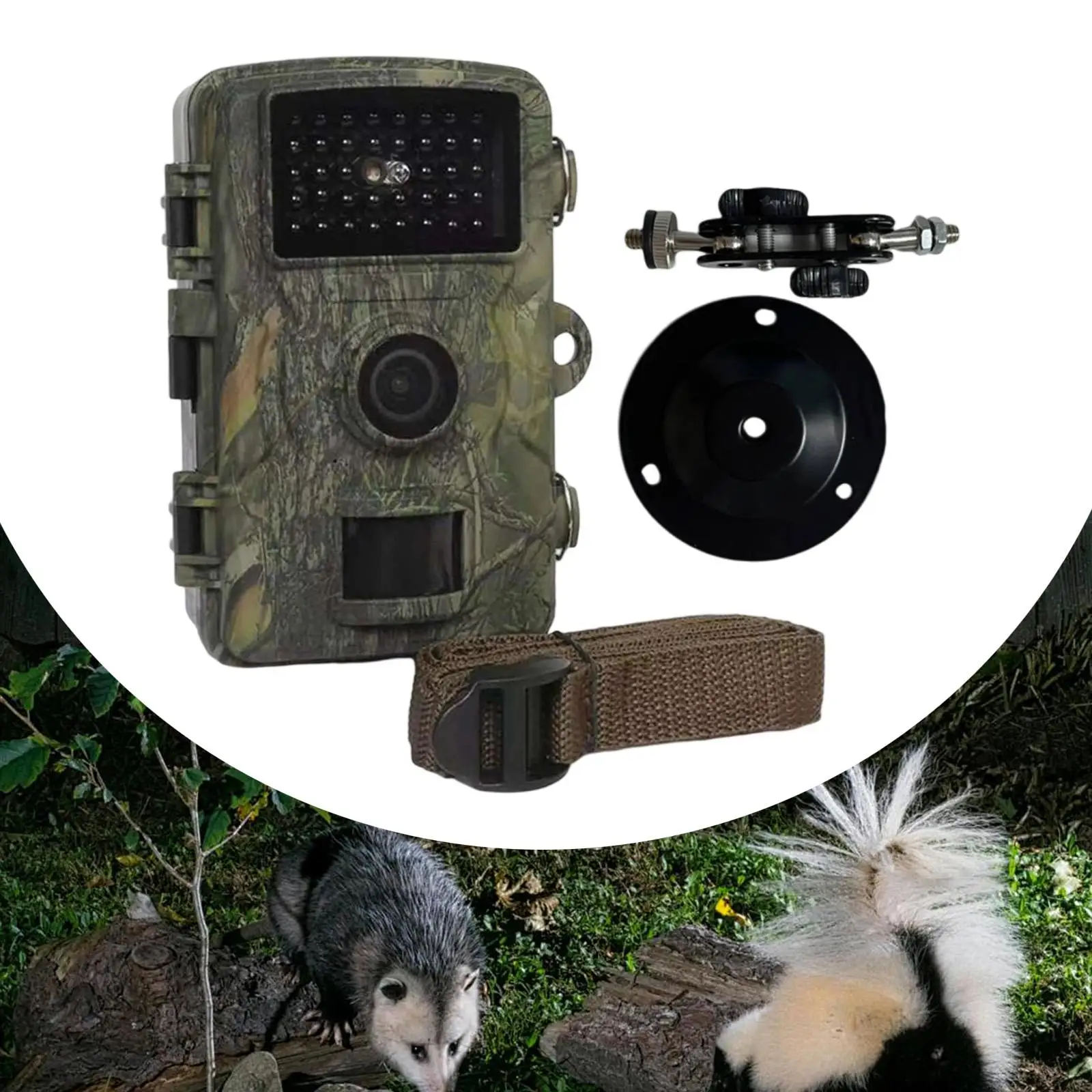IP54防水ハンティングトレイルカメラ、赤外線ナイトビジョン搭載、1080Pカメラ、ホルダー付き、野生動物の監視と偵察用
