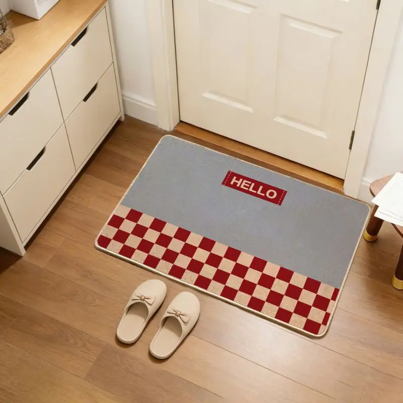 VIKAMA Cartoon Print Entry Rug for Bedroom Living Room Kitchen Doorway Stain-resistant and Easy to Clean Floor Mat for Home Deco