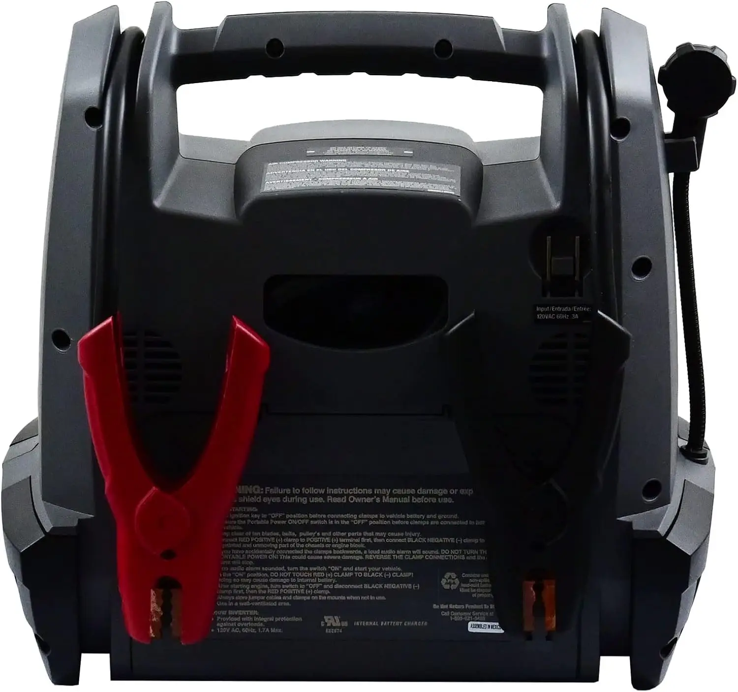 

Стартер для фермы и ранчо и портативная электростанция, FR01337, воздушный компрессор 5-в-1, 100 фунтов на квадратный дюйм, непрерывный инвертор 200