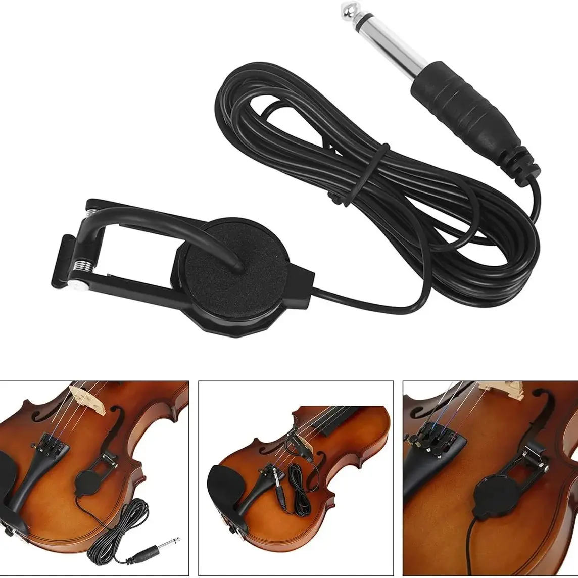 Miwayer Clip-On Pickup: Contact Microphone Transducer for Acoustic Guitar, Violin & Ukulele – Essential Instrument Accessory