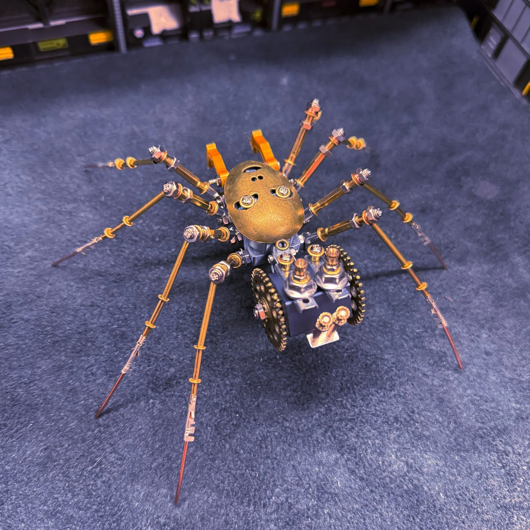Steampunk mechanical spider metal assembly model creative handmade DIY casual gift