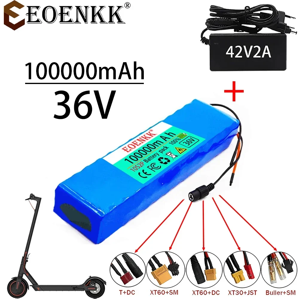 Electric Scooter 36V 10S2P 100Ah 18650 Battery Pack 500W 36v LithiumRechargeable Li-ion Battery