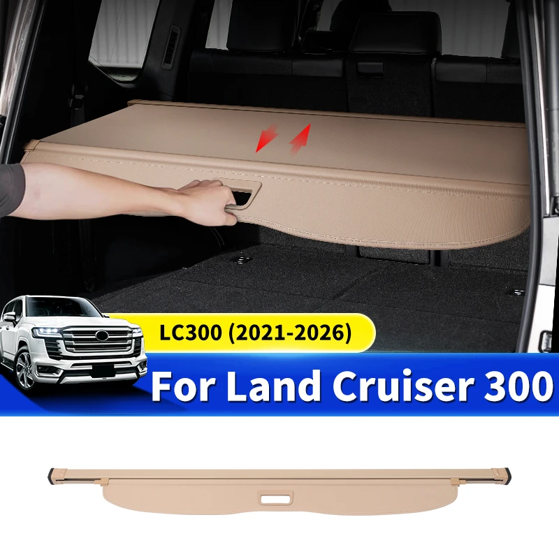 

For Toyota Land cruiser 300 LC300 FJ300 2026-2021 Trunk Retractable Cargo Shelf Layering Clapboard Storage Upgraded accessories