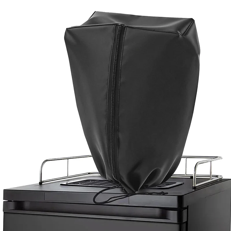 Funda para torre de cerveza, cubierta impermeable para torre de cerveza Kegerator, tela Oxford 420D con revestimiento plateado, funda para grifo simple/doble con cremallera