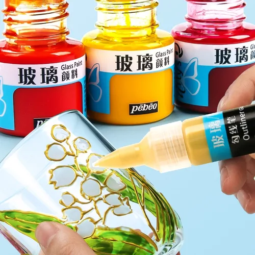 Imagen 2 del producto Pinturas acrílicas creativas, pigmentos de vidrio impermeables de colores ricos, tubo para suministros de pintura, arte de dibujo artístico, manualidades DIY, 20ml