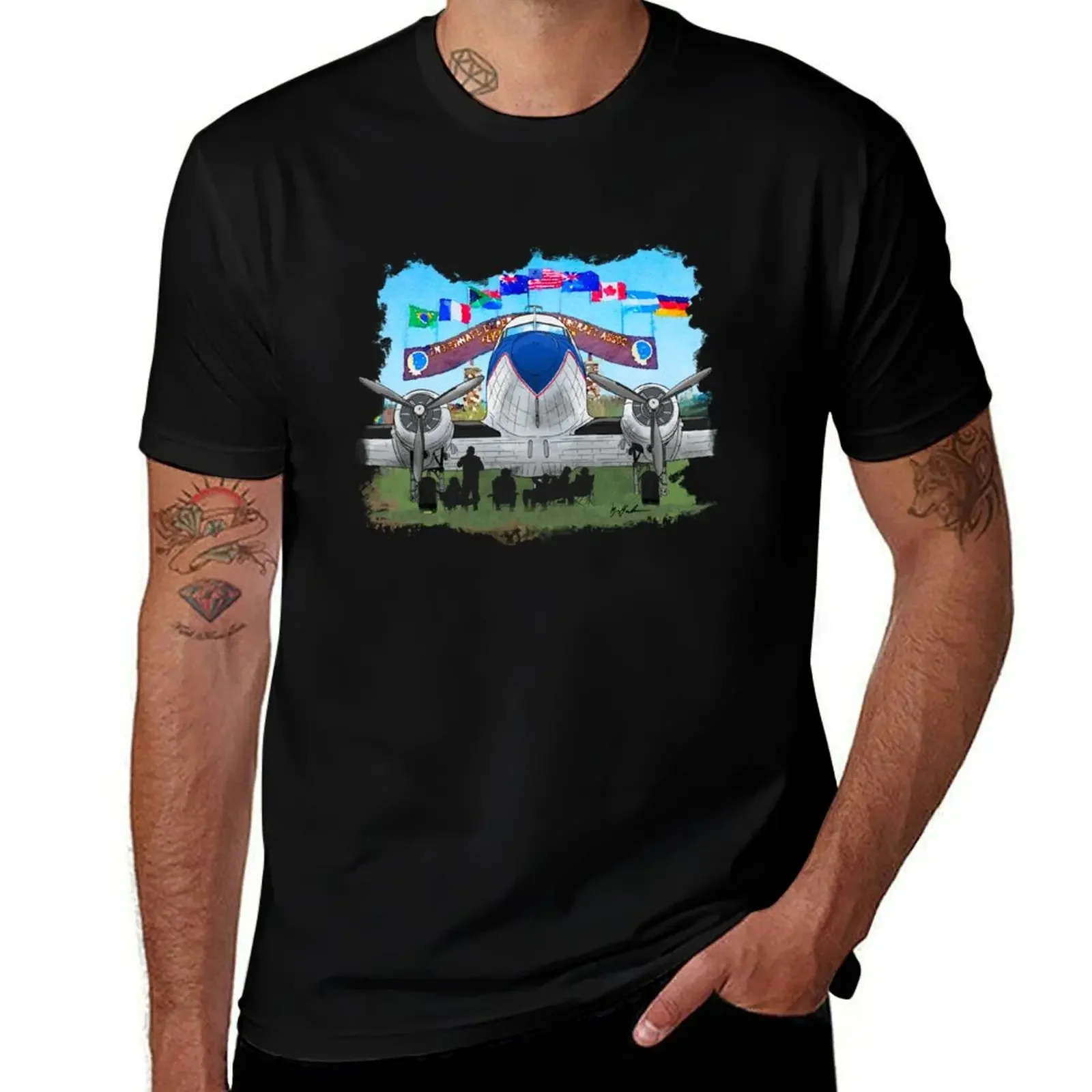 Eaa airventure Oshkosh pilot arrival T-Shirt summer top luxury clothing labubu men clothing