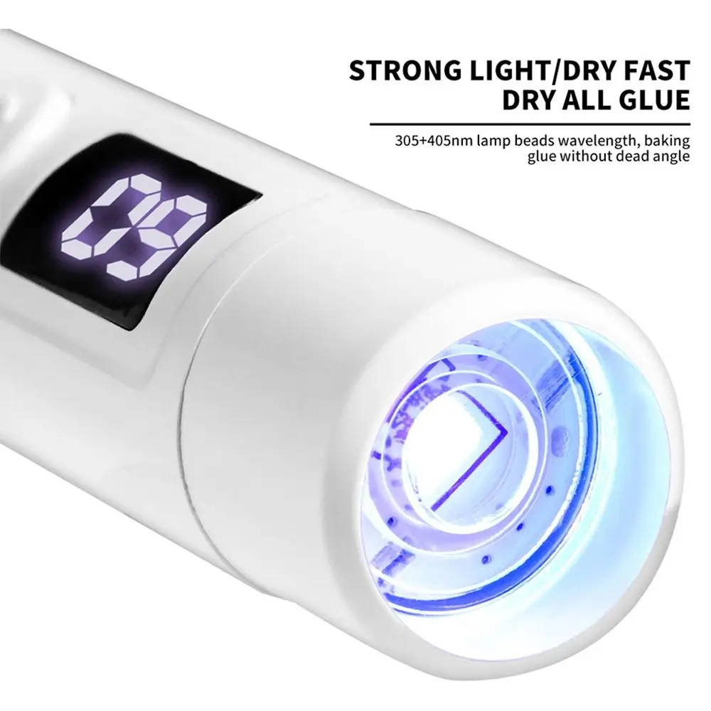 Secagem rápida secador de unhas suporte lâmpada usb com suporte mini uv cura luz tela portátil gel polonês secador ferramentas salão beleza
