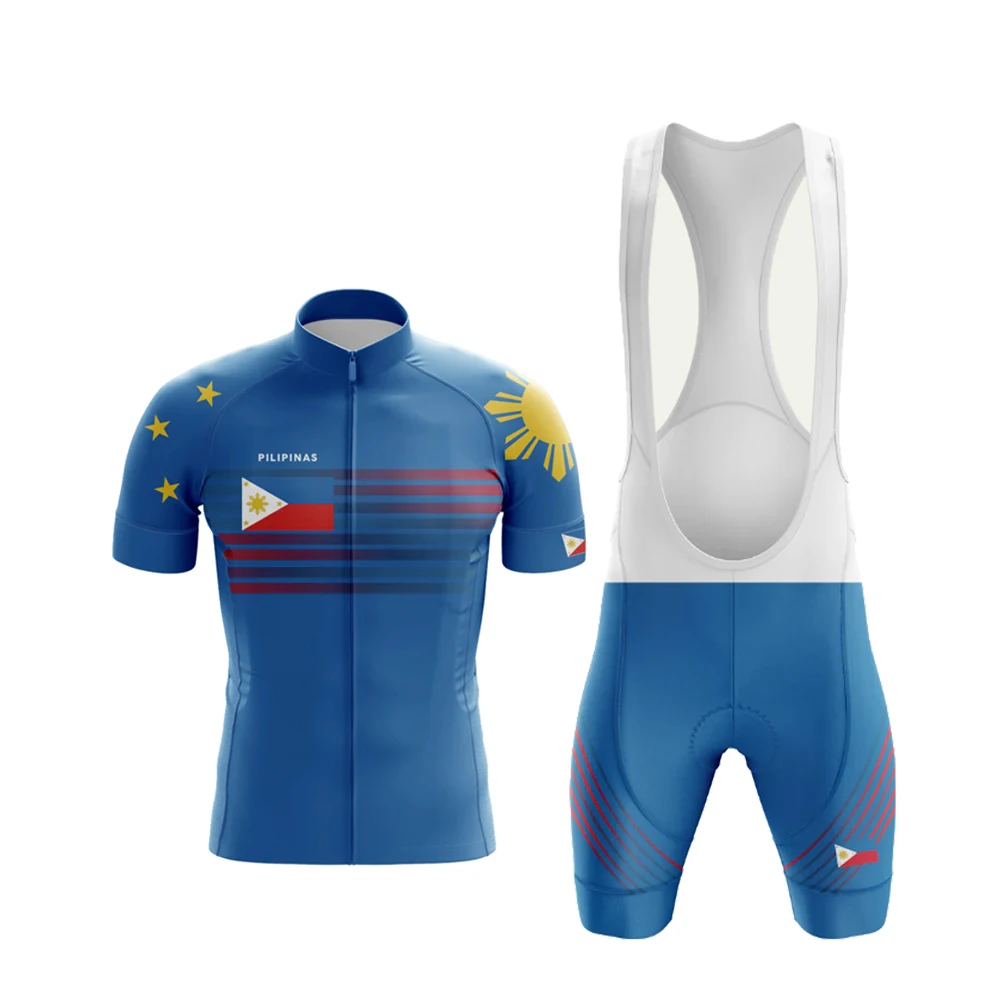 Conjunto de jérsei masculino de ciclismo, manga curta, mountain bike, estrada, roupa de bicicleta, clássico, espanhol