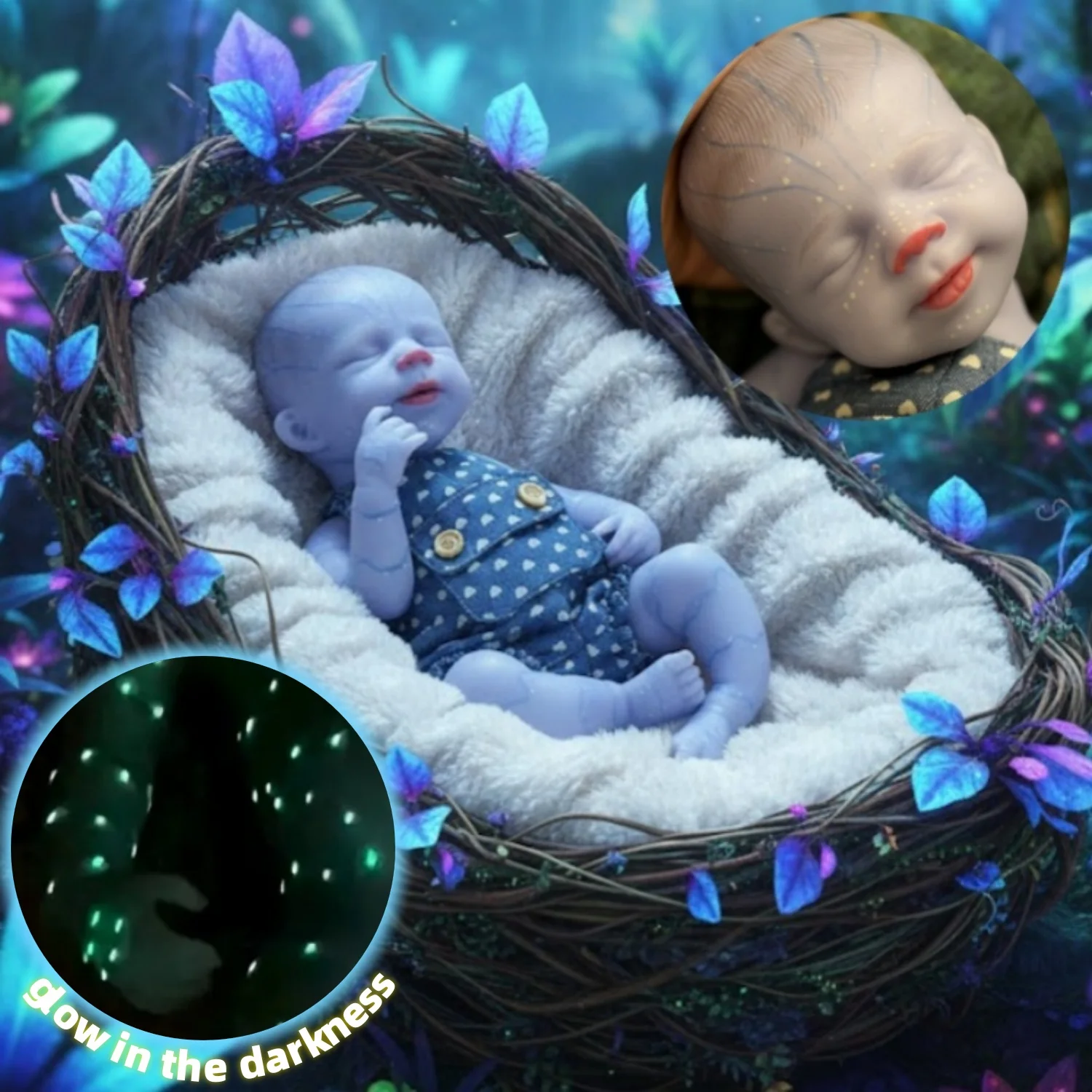 

Кукла AnjoDoll 13 дюймов, анатомически точная, силиконовая, в форме новорожденной девочки, с сияющей кожей, коллекционная кукла-реборн для детей