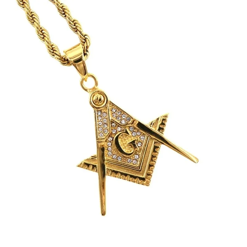 Retro Pop Personality Catholic Logo Men's Pendant Hip Hop Necklace Gift Jewelry