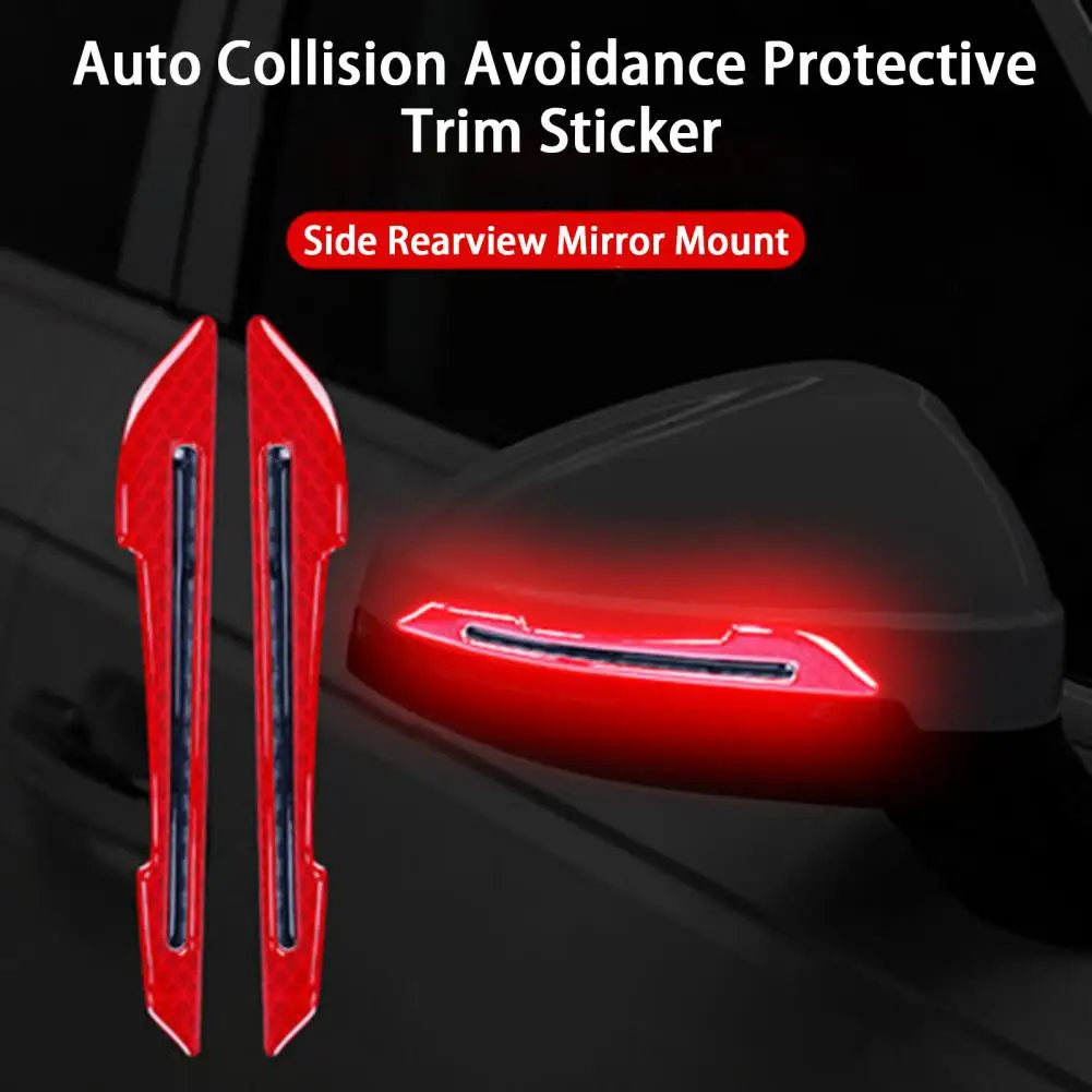 Anti Collision Tape 1 Pair Compact Self-adhesive Flexible  Auto Collision Avoidance Protective Strip Car Supplies