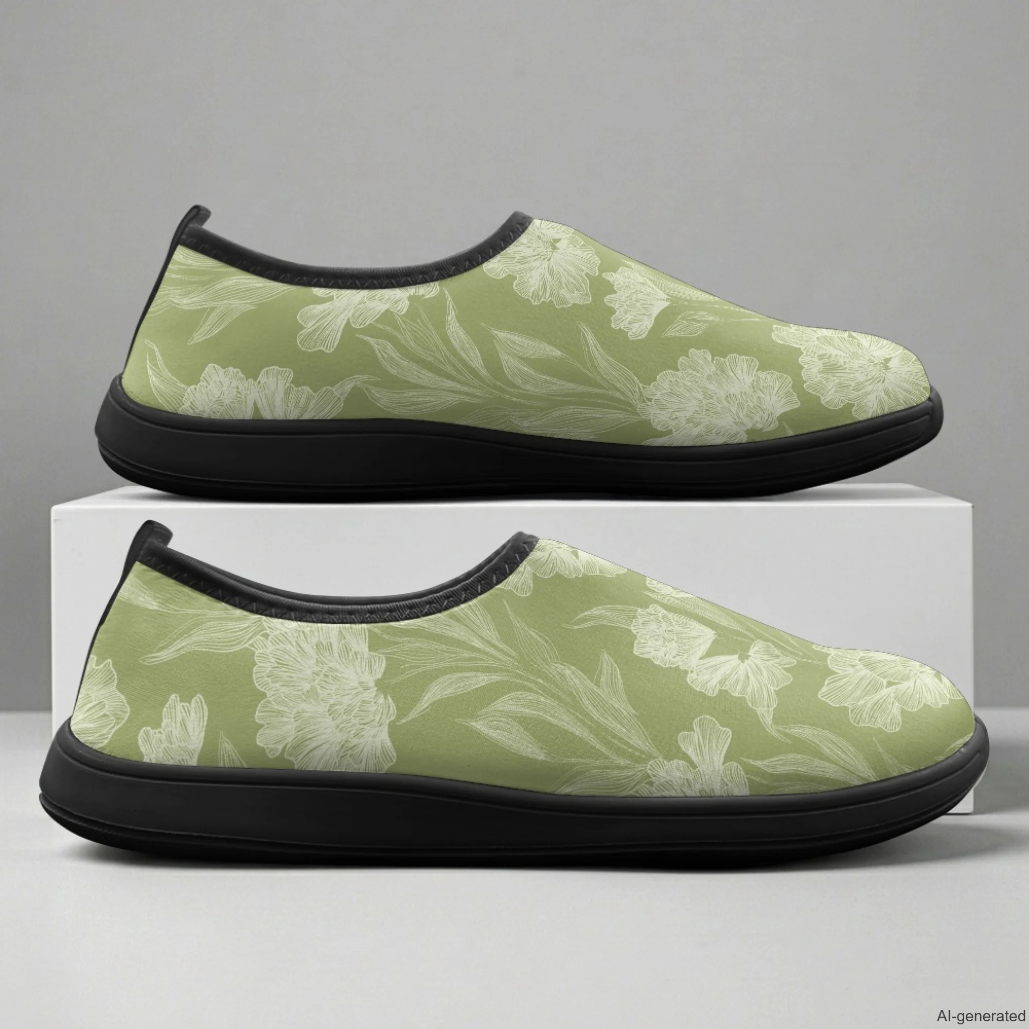 XIXIRIMIDO Walking Shoes Slip-on Wide-toed Shoes Board Shoes Work Shoes Casual Shoe for Woman Male Nurse Shoes Flower Shoes