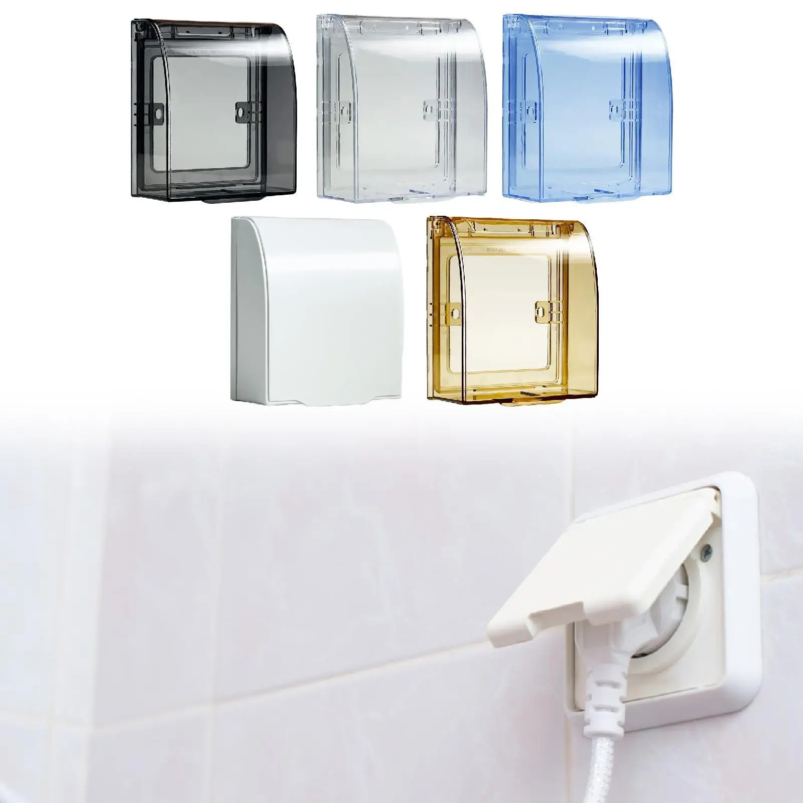 

10Pcs Electrical Outlet Cover Boxes Screw Fixed Socket Boxes for Household