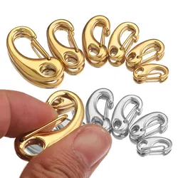 3pcs Gold D-shaped Stainless Steel Lobster Clasp Connectors Parts for Jewelry Making DIY Findings Wholesale Bulk Items Crafts
