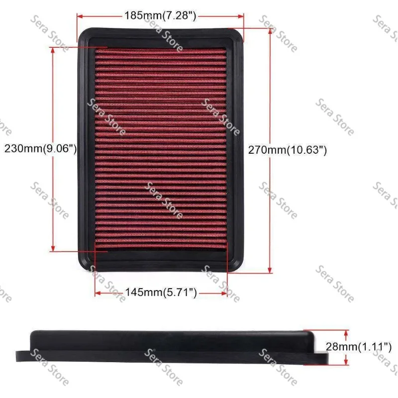 33-2480/33-2865 High Flow Flat Air Filter for Car Modification