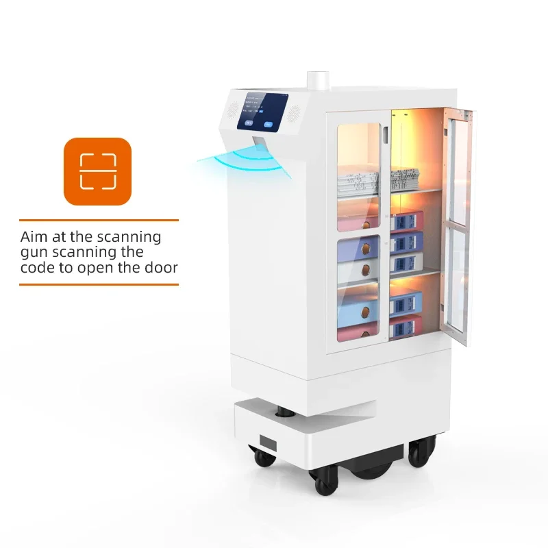 New Arrive  Hotel Food Robot Coffee Shop Restaurant Waiter Server Robot Car for Office Building Service