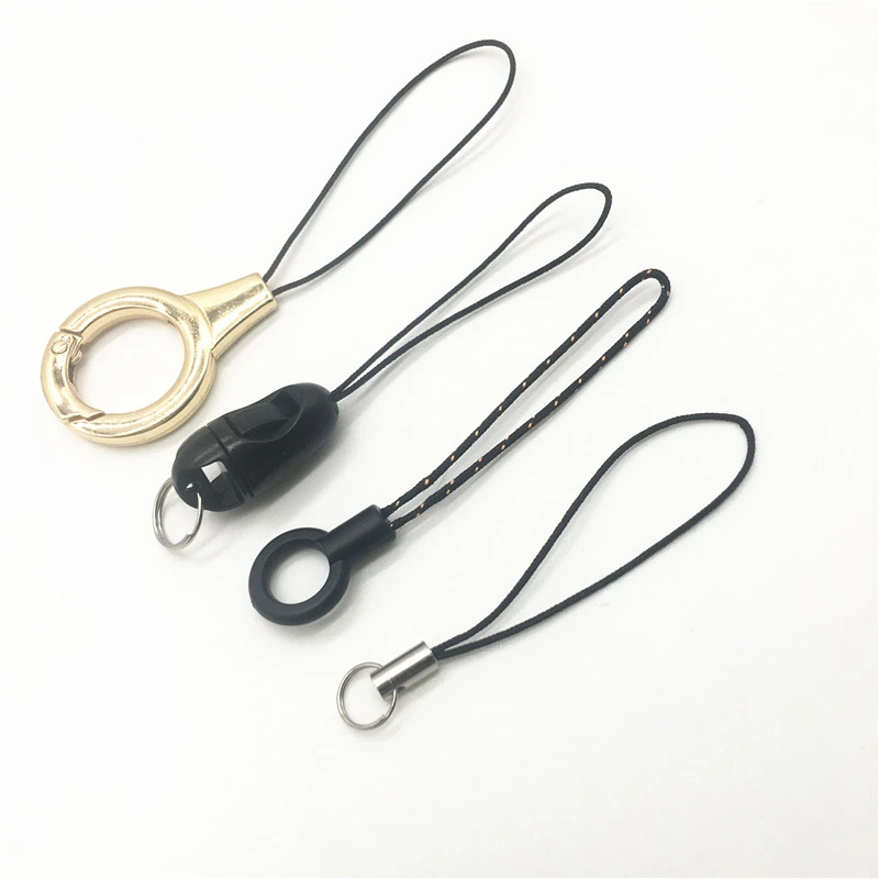 Mobile phone suspension rope DIY accessory chain U disk double ring rope key small suspension rope spring ring mine buckle