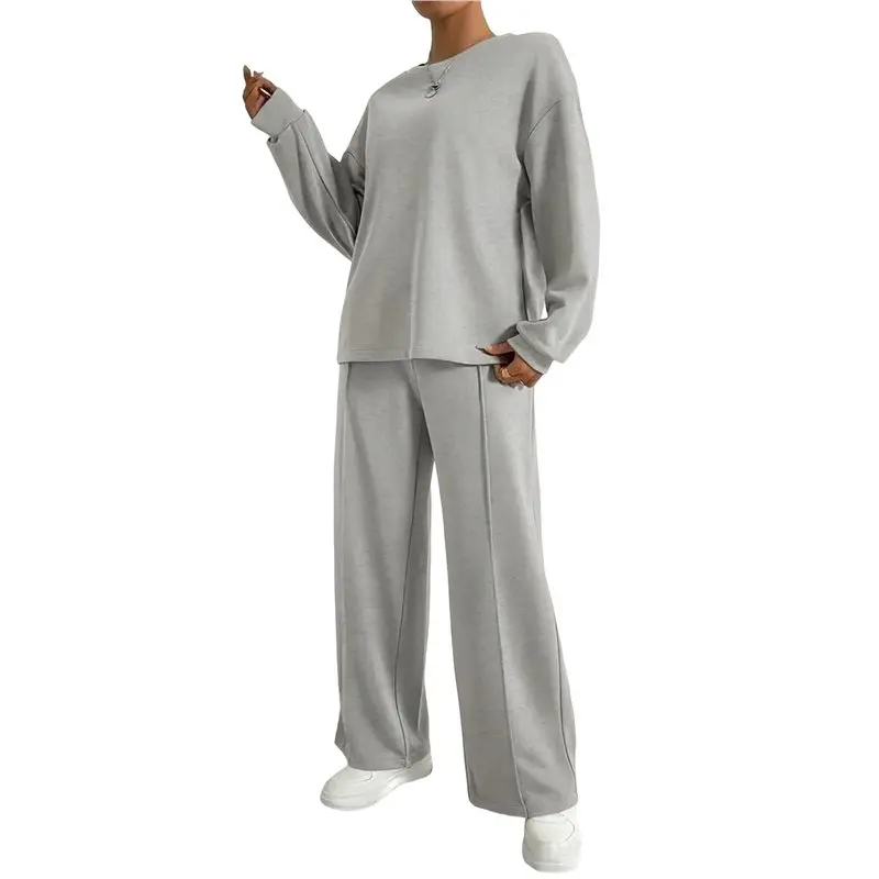 

CYL-Women Fall 2 Piece Outfit Lounge Sets Matching Airport Oversized Sweatshirt Sweatpants Tracksuit