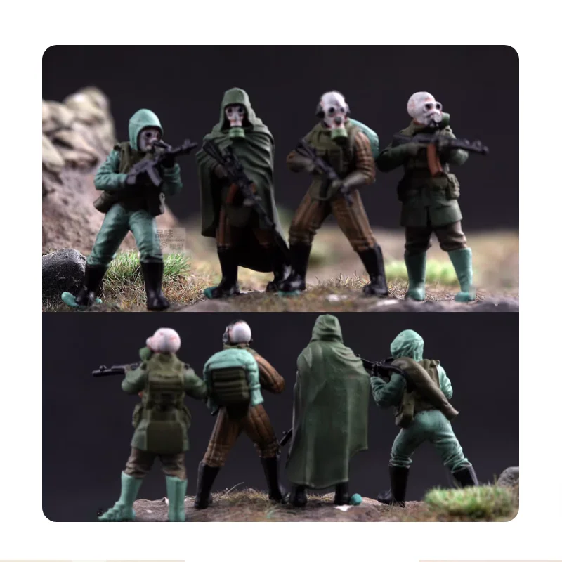 

1:72 Scale Resin Material Special Forces Of The Chemical Defense Unit-4 Suitable For Tank Scenes Collectible Decorative Display