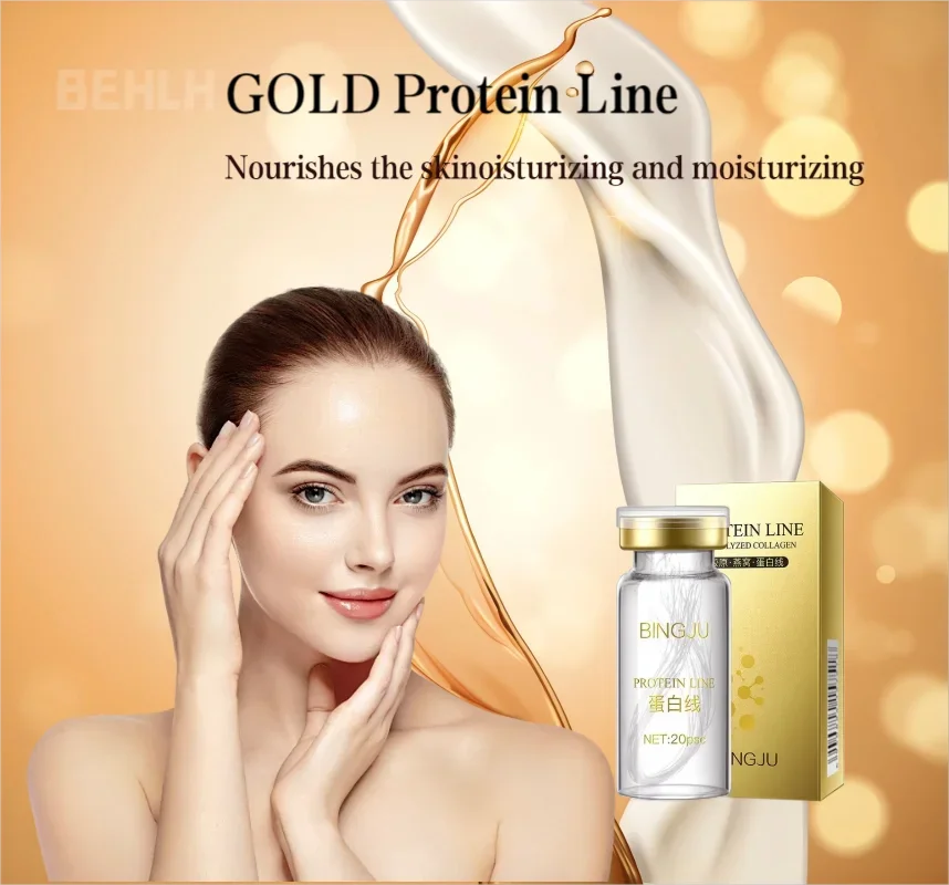 

Gold White Deep penetrating bottle collagen, anti-aging essence hyaluronic acid protein line beauty products