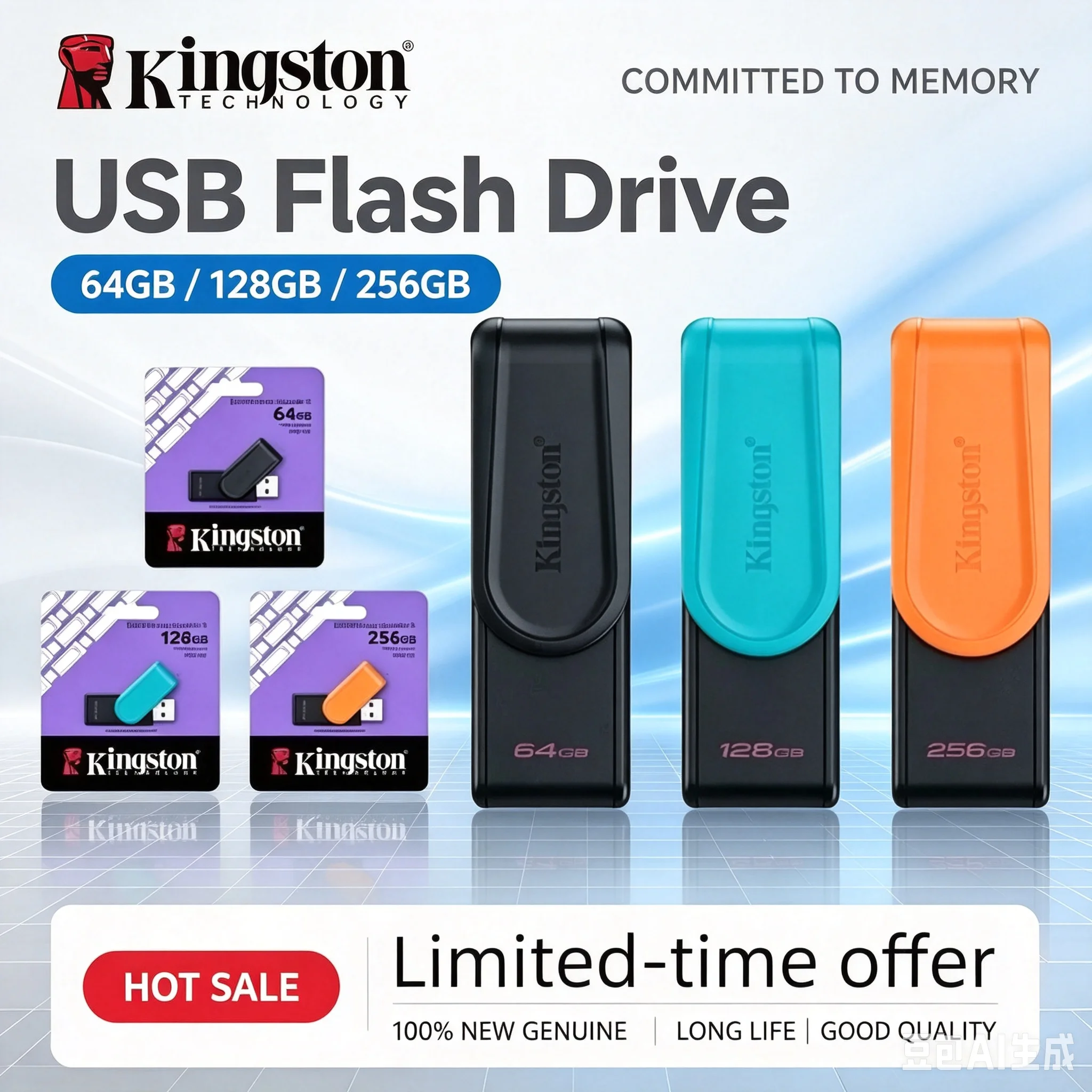 Kingston DataTraveler Exodia S USB Flash Drive 64GB 128GB 256GB USB 3.2 Gen 1 Pen Drive Black DTXS Flash Drive for Computer